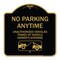 Signmission No Parking Anytime Unauthorized Vehicles Towed at Vehicle Owners Expense With Car, BG-1818-23764 A-DES-BG-1818-23764 - alternate 1